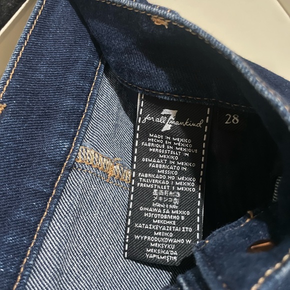 7 For All Mankind Luxe Vintage Button Up Denim Skirt size 28 Waist - Picture 4 of 4